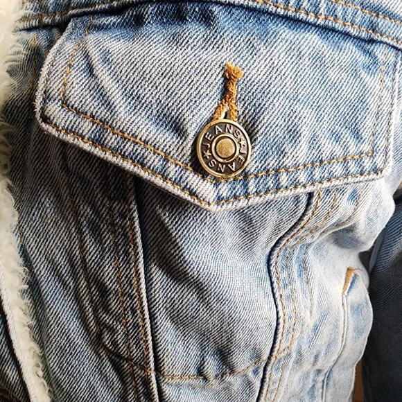 Salty Honey‎ Sherpa Jean Jacket Limited Edition Size L - Picture 10 of 12